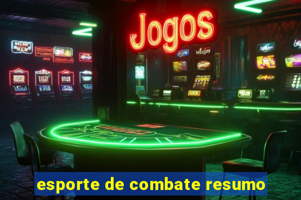 esporte de combate resumo